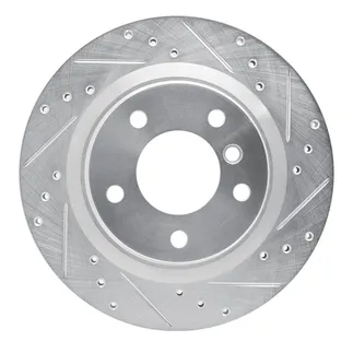 R1 Concepts EDZ-31068R Brake Rotor Drilled and Slotted Silver